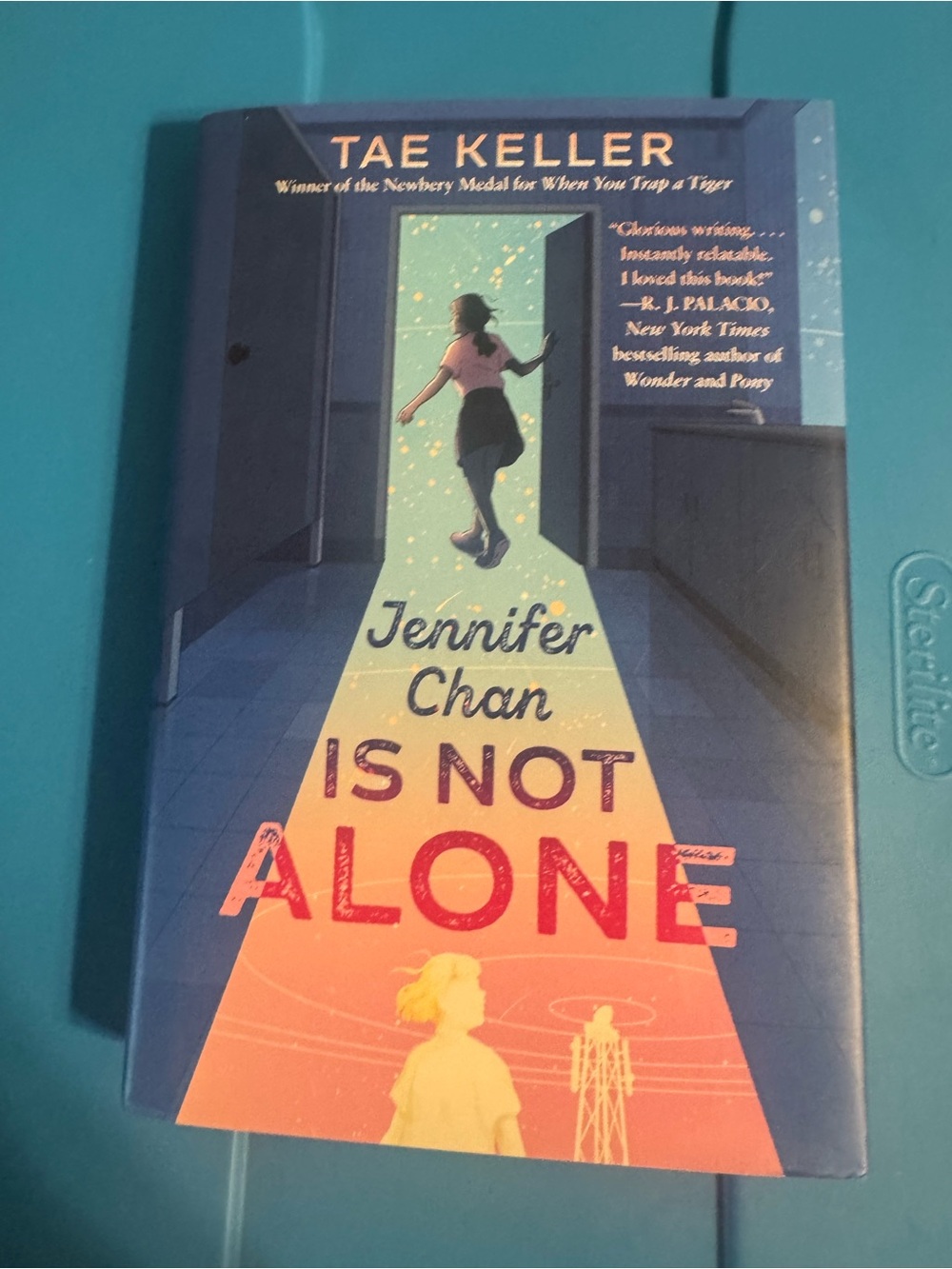 Jennifer Chan Is Not Alone by - Illustrated Blue and Orange Book Cover